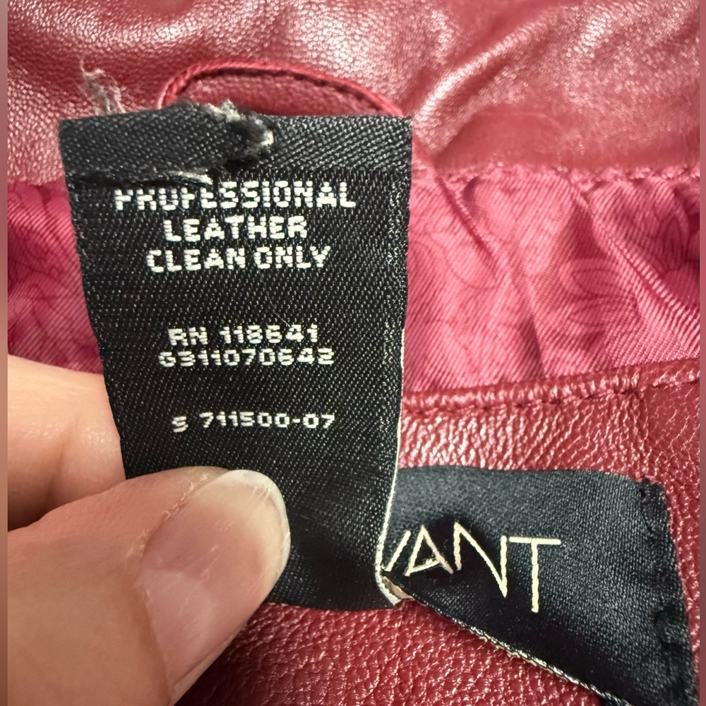 Lane Bryant Women's full zip Red Leather Jacket size 22/24 - Picture 12 of 16